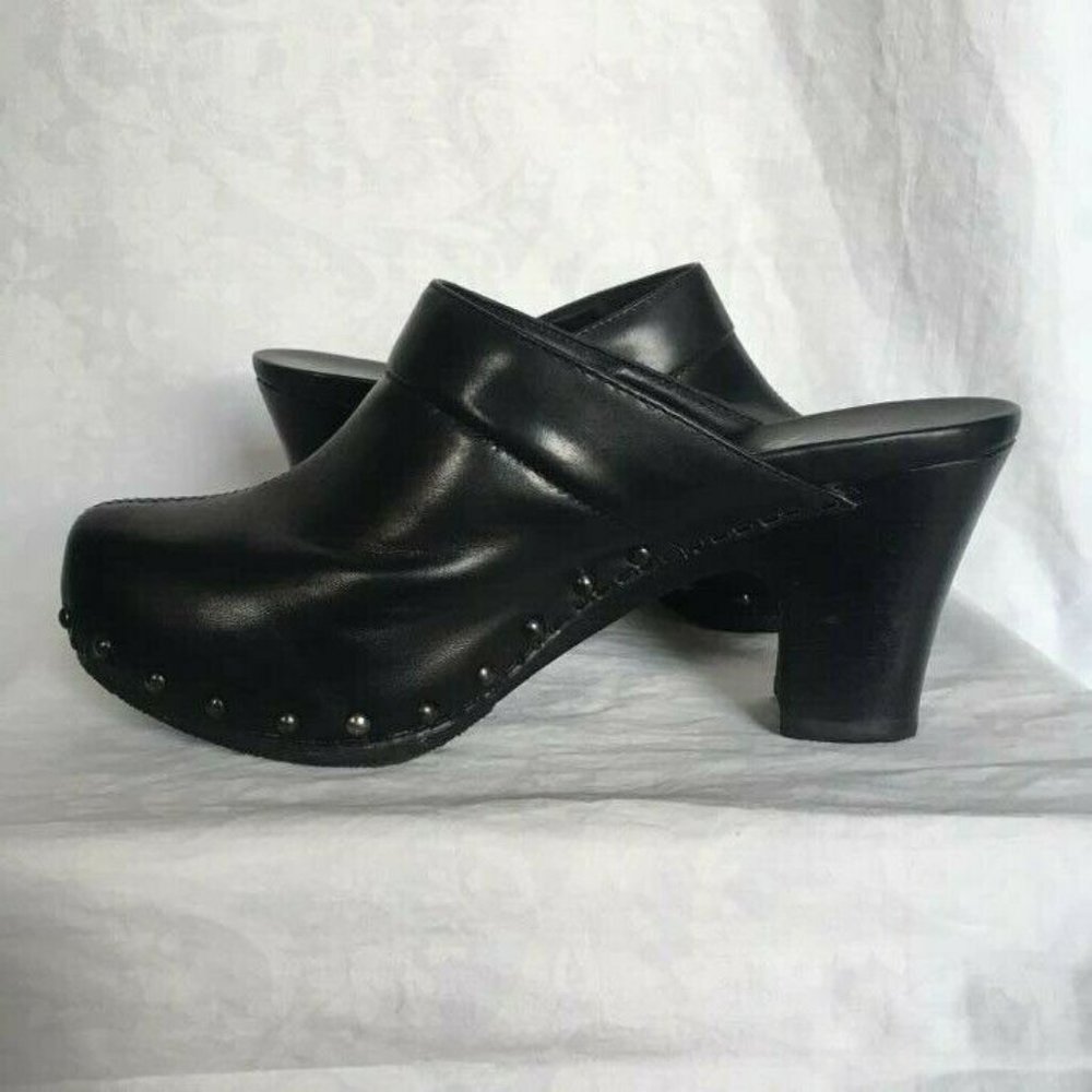 Dansko Black Heeled Clogs Size 39